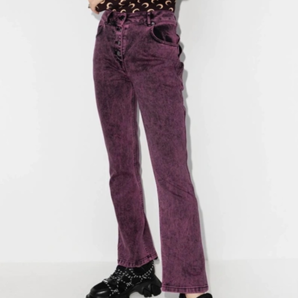 New and never worn Eckhaus Latta Purple Flare Jeans